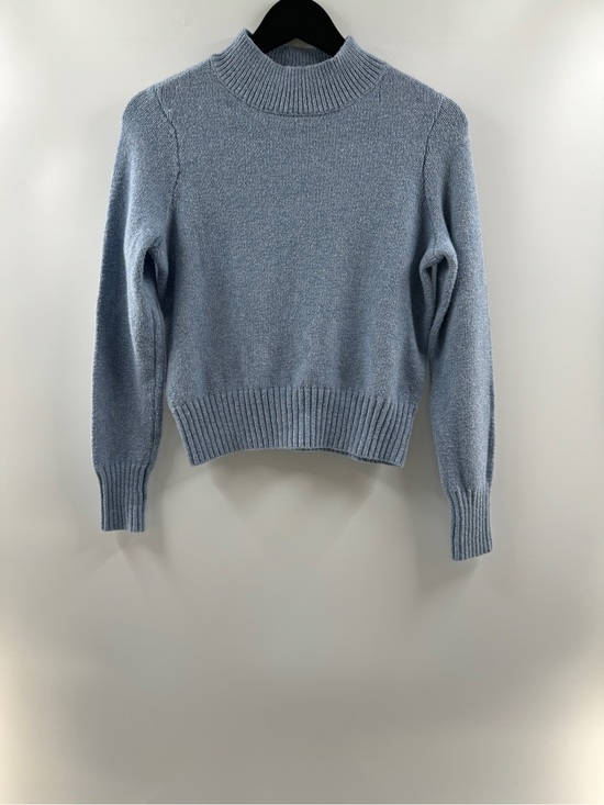 American Eagle Outfitters Tops - American Eagle Blue Mock Neck Sweater Women's Small Cotton Blend